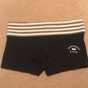Navy A&F yoga shorts
